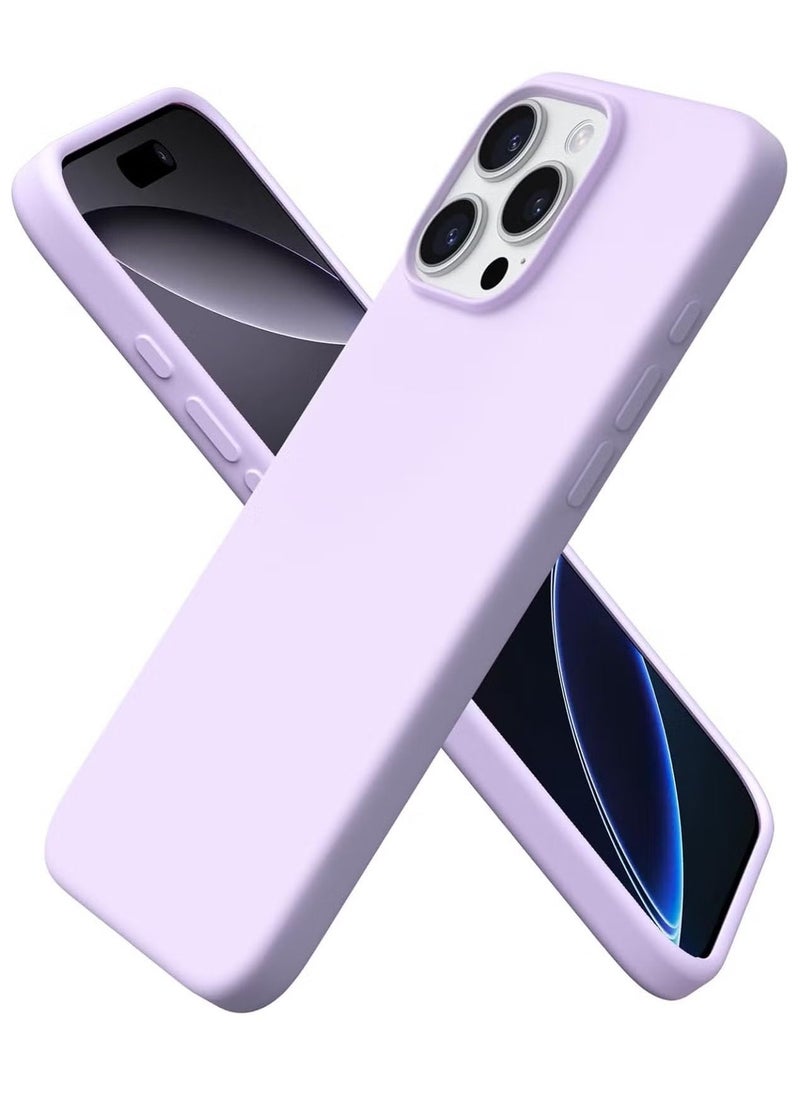 BGM - Soft Lilac Purple Silicone iPhone 16 Pro Max Case - Anti-Scratch & Shockproof Protection - Image 1