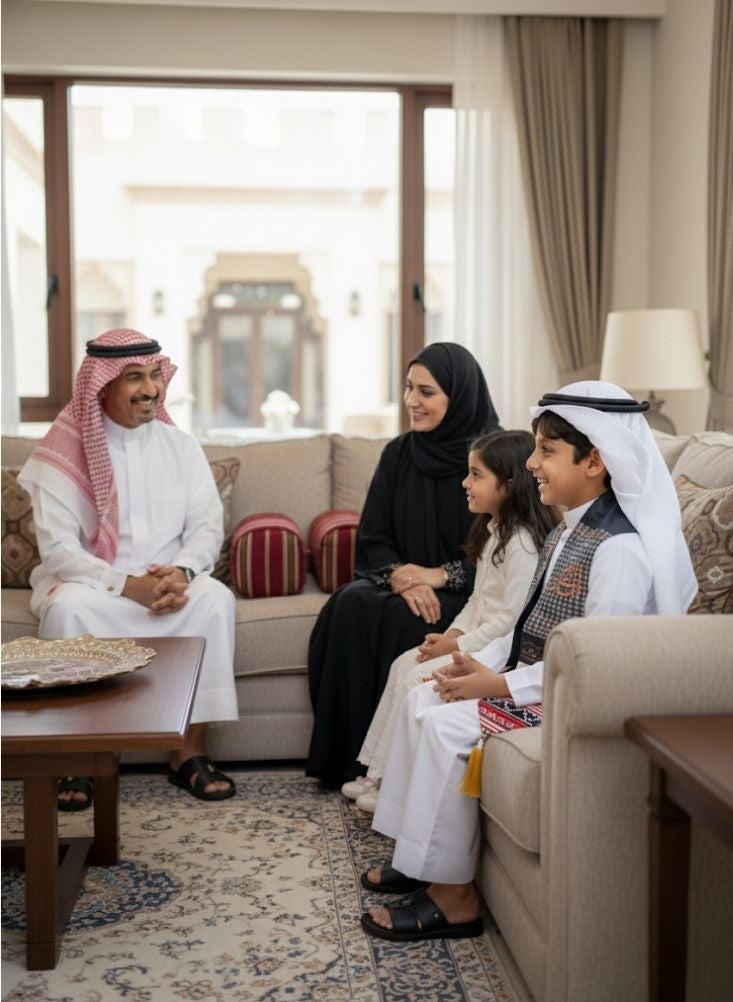 بريميم مستلزمات احتفال التراث السعودي للأطفال - وشاح تقليدي ليوم التأسيس بتصاميم ثقافية - Image 3