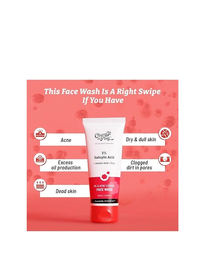 Chemist at Play Chemist at Play 2% Salicylic Acid Face Wash For Oily Skin with Niacinamide | Prevents Acne & Removes Excess Oil | Sulphate Free, Anti Acne Face Cleanser | For Men & Women | 100 ml  - Image 3