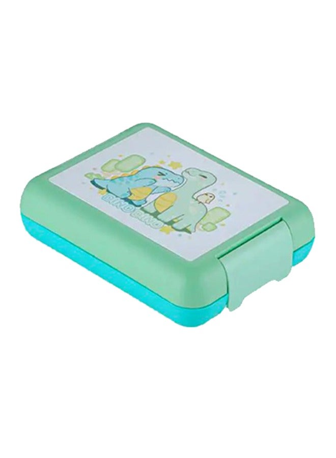 Momore Bento Lunch Box Containers 800 Ml With Knife And Fork Green Dinosaur - Image 1