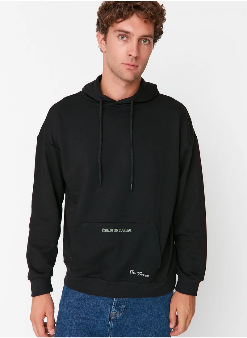 trendyol Slogan Hoodie