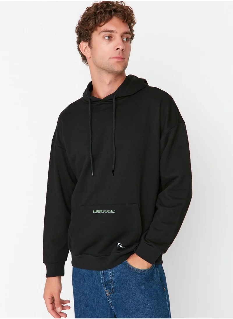 trendyol Slogan Hoodie