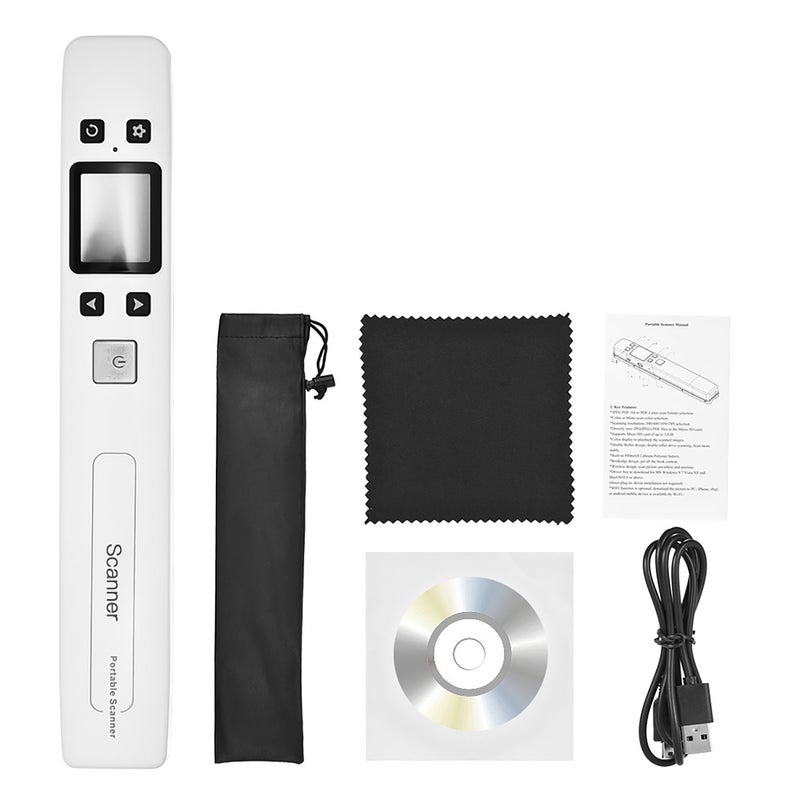 Portable Scanner: HD 300/600/1050DPI Resolution - Double Roller Zero Margin Design Handheld Wand Scanner for Home Office Document Scanning - Image 4