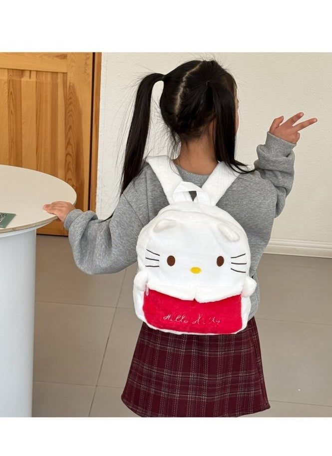 Sanrio HelloKitty Plush Backpack, Mini Cartoon Double Strap Shoulder Bag, Soft Fluffy Casual Backpack for Women, Best Gifts for Her  - Image 3