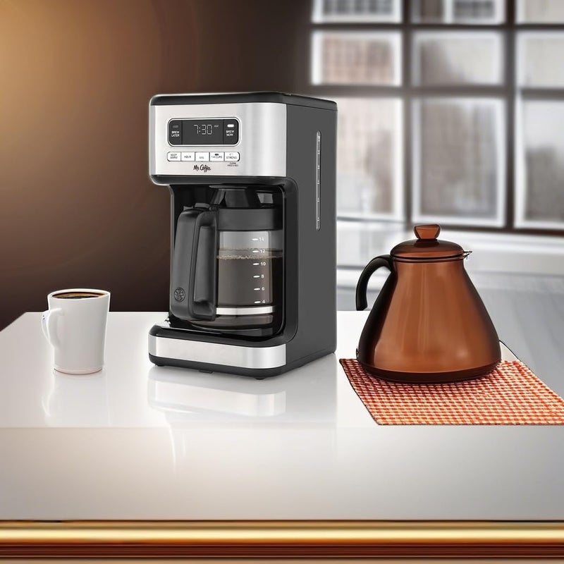 Mr. Coffee 14 Cup Programmable Coffee Maker Stainless Steel - Image 5