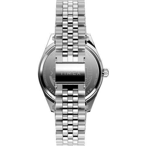 TIMEX Legacy Analog Watch for Man with Green Round Dial & Silver Stainless Steel Bracelet Band Water Resistant Men's Wrist Watches - TW2V68000UJ - Image 3
