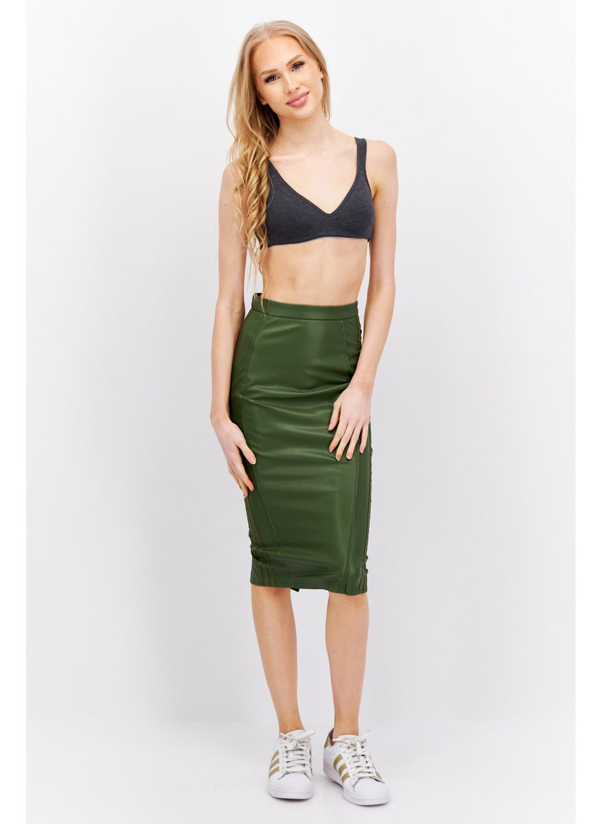 adidas Originals Adidas Originals x Ivy Park Women Sportswear Fit Outdoor Midi Skirt, Olive  - Image 4