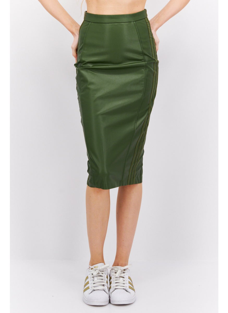 adidas Originals Adidas Originals x Ivy Park Women Sportswear Fit Outdoor Midi Skirt, Olive  - Image 1