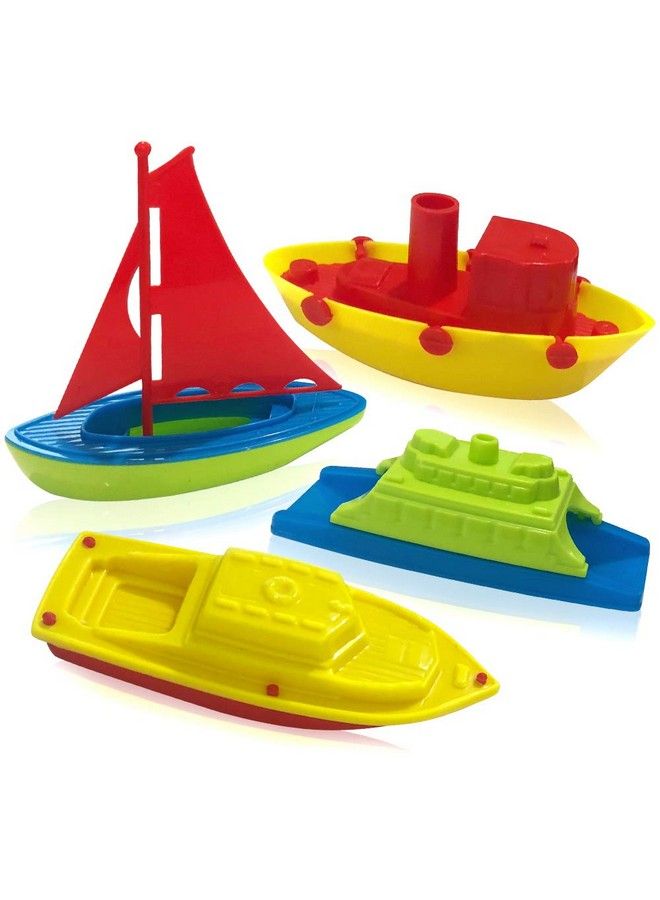ArtCreativity Toy Boat Bath Toys For Kids & Toddlers Set Of 4 Kids Pool Toys For Outdoor Water Play Floating Pool Boat Toys For Bathtub Summer Beach Toys Cute Party Favors For Boys And Girls - Image 2