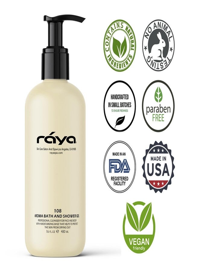 Raya Aroma Bath and Shower Gel 16 oz (108 | Gentle and Moisturizing Body Cleanser | Great for All Skin - Image 4