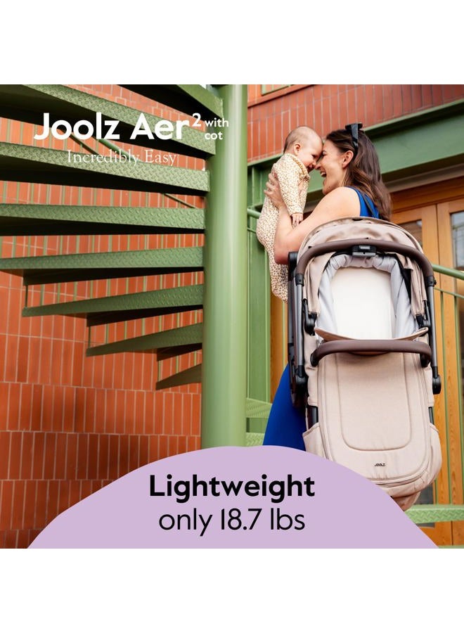 JOOLZ سرير الأطفال JOOLZ Aer² المدمج والخفيف الوزن | قابل للطي والوقوف الذاتي | مناسب للمواليد الجدد | أزرق بحري | مرتبة قابلة للتنفس | حماية من الشمس UPF 50+ | فائق الصغر | 90x42x15 سم | 3.9 كجم - Image 4