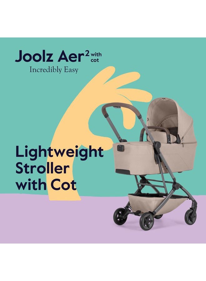 JOOLZ سرير الأطفال JOOLZ Aer² المدمج والخفيف الوزن | قابل للطي والوقوف الذاتي | مناسب للمواليد الجدد | أزرق بحري | مرتبة قابلة للتنفس | حماية من الشمس UPF 50+ | فائق الصغر | 90x42x15 سم | 3.9 كجم - Image 2