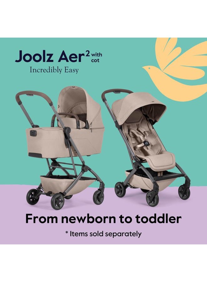 JOOLZ سرير الأطفال JOOLZ Aer² المدمج والخفيف الوزن | قابل للطي والوقوف الذاتي | مناسب للمواليد الجدد | أزرق بحري | مرتبة قابلة للتنفس | حماية من الشمس UPF 50+ | فائق الصغر | 90x42x15 سم | 3.9 كجم - Image 5