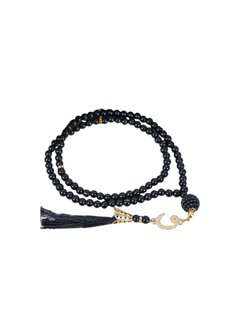 Huitich Islamic Gift Set with Keychain Digital Tasbeeh Counter & Prayer Beads Black - Image 4