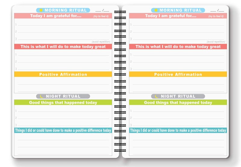 Nourish A5 Gratitude Journal for - 6 Months Hardcover - Image 2