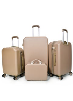 MORANO 4-Piece Morano Luggage Trolley Bag Set with External Zipper for Extra Storage Size 28''-24''-20'' Bronze  - Image 1