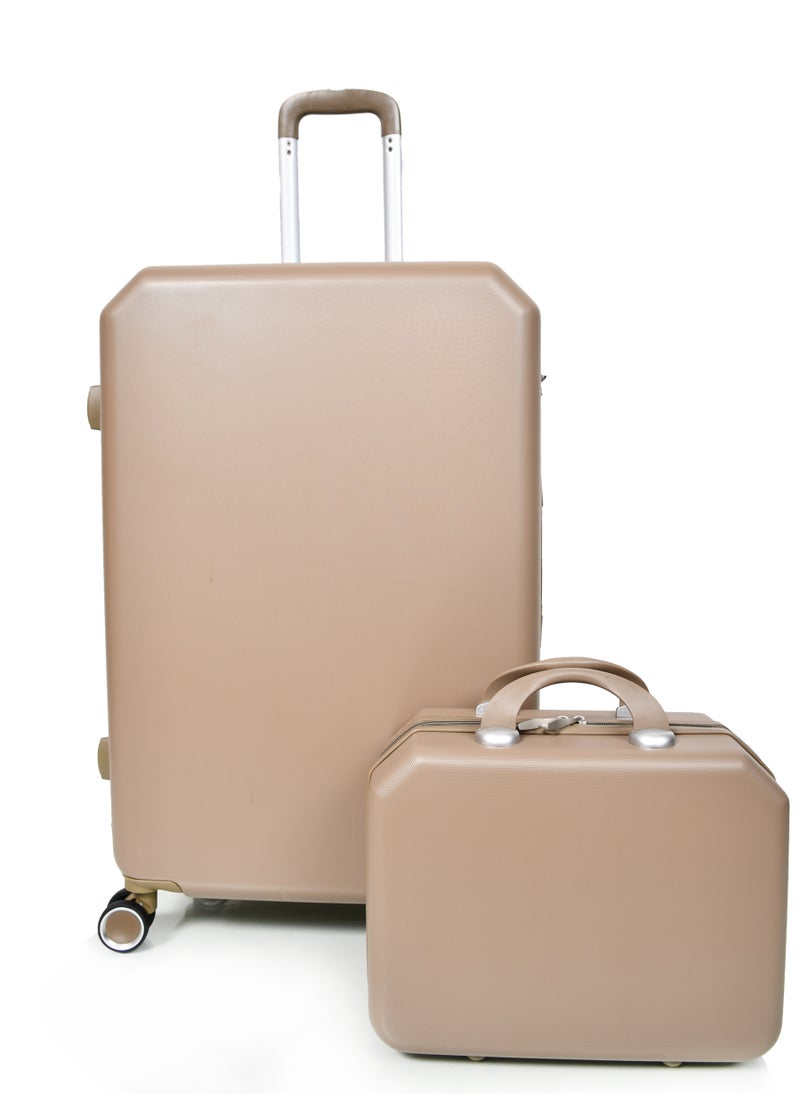 MORANO 4-Piece Morano Luggage Trolley Bag Set with External Zipper for Extra Storage Size 28''-24''-20'' Bronze  - Image 5