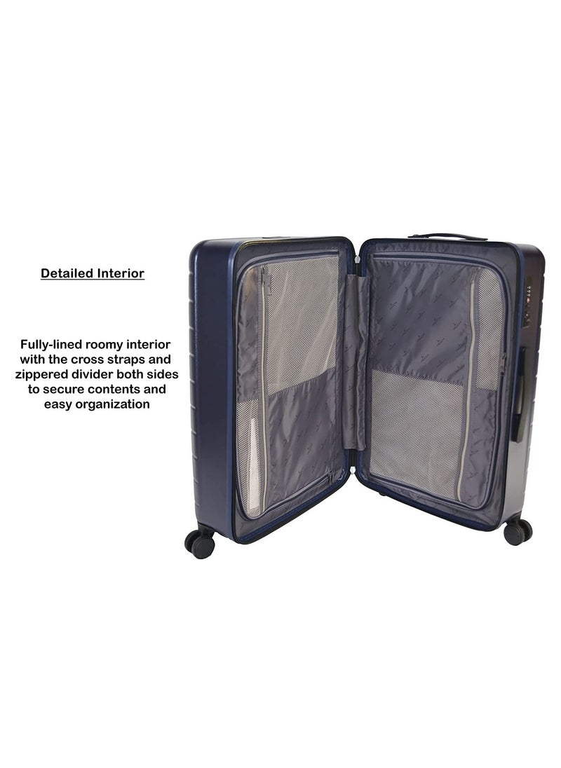 Track Suitcase Luggage Set with Laptop Compartment  Hard Side Lightweight Travel Luggage set of 2 Trolley With Spinner Wheels & Lock (21/29 Inches)  - Image 4