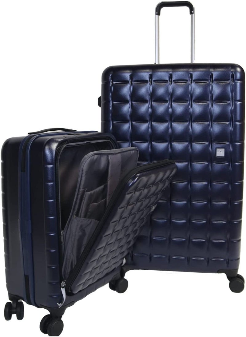 Track Suitcase Luggage Set with Laptop Compartment  Hard Side Lightweight Travel Luggage set of 2 Trolley With Spinner Wheels & Lock (21/29 Inches)  - Image 1