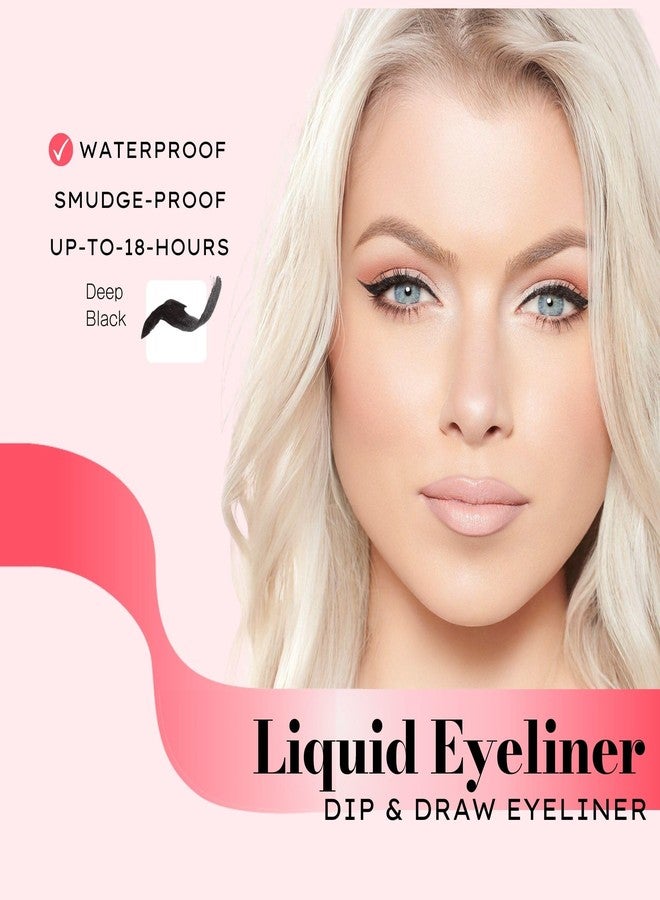 Younique محدد عيون سائل يونيك ديب آند درو | مثالي - أسود داكن | مقاوم للماء والعرق | يدوم حتى 18 ساعة | أداة تطبيق فائقة الدقة لمظهر جريء أو خفيف - Image 2