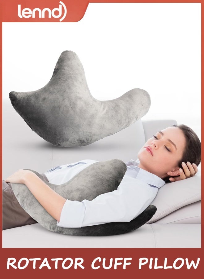 LENND Rotator Cuff Pillow – Shoulder Surgery Recovery Pillow for Side Sleepers, Arm Support Cushion for Rotator Cuff Injury & Post Surgery Comfort, Gray - Image 1