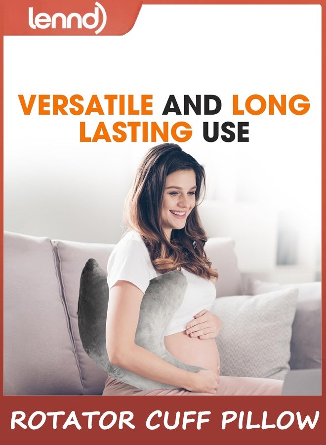 LENND Rotator Cuff Pillow – Shoulder Surgery Recovery Pillow for Side Sleepers, Arm Support Cushion for Rotator Cuff Injury & Post Surgery Comfort, Gray - Image 5