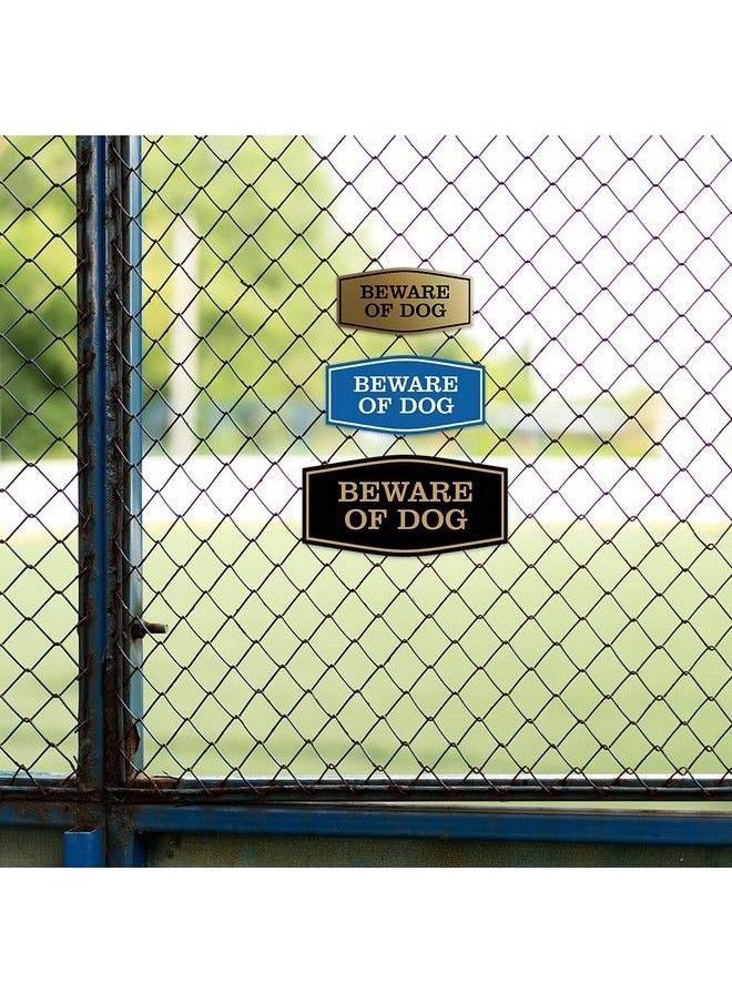 All Quality Fancy Beware Of Dog Wall Or Door Sign Laserengraved Lettering ; Durable Abs Plastic ; Vibrant Colors ; Elegant Fancy Shape (Black) Small  - Image 3
