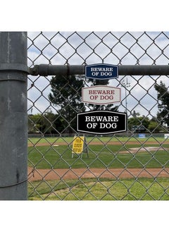 All Quality Fancy Beware Of Dog Wall Or Door Sign Laserengraved Lettering ; Durable Abs Plastic ; Vibrant Colors ; Elegant Fancy Shape (Black) Small  - Image 5