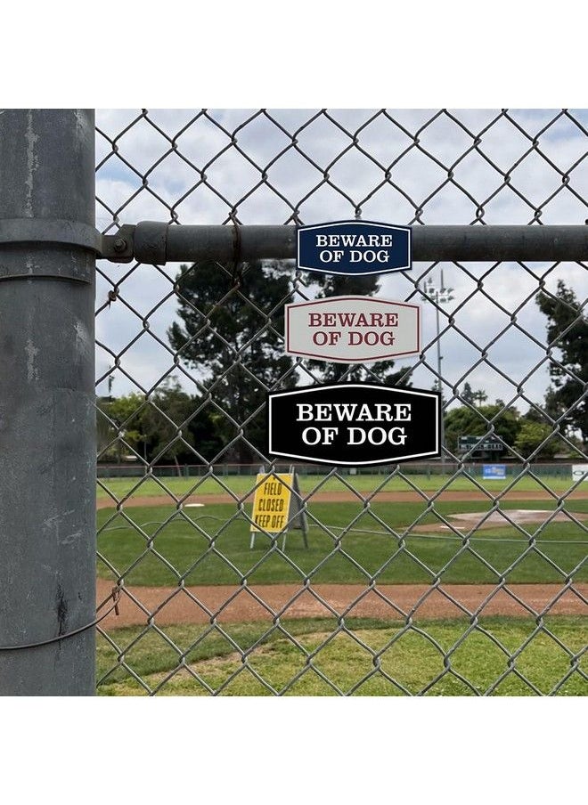 All Quality Fancy Beware Of Dog Wall Or Door Sign Laserengraved Lettering ; Durable Abs Plastic ; Vibrant Colors ; Elegant Fancy Shape (Black) Small  - Image 5