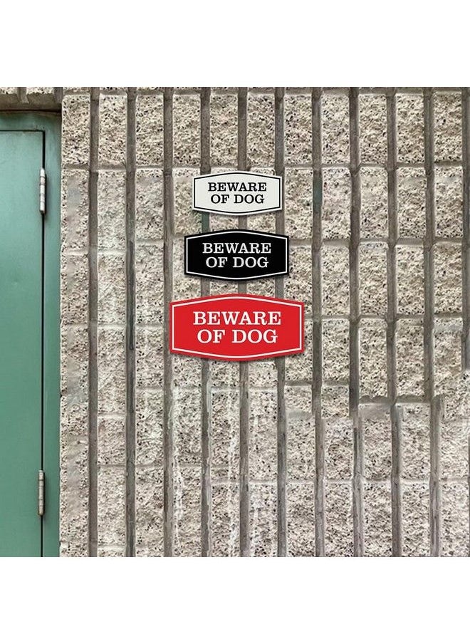 All Quality Fancy Beware Of Dog Wall Or Door Sign Laserengraved Lettering ; Durable Abs Plastic ; Vibrant Colors ; Elegant Fancy Shape (Black) Small  - Image 4