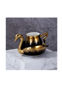 OASIS-TH 12 Pcs Turkish Coffee Cup Set Tea Cup Set Swan Coffee Cup Set  - Image 2