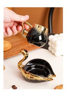 OASIS-TH 12 Pcs Turkish Coffee Cup Set Tea Cup Set Swan Coffee Cup Set  - Image 3