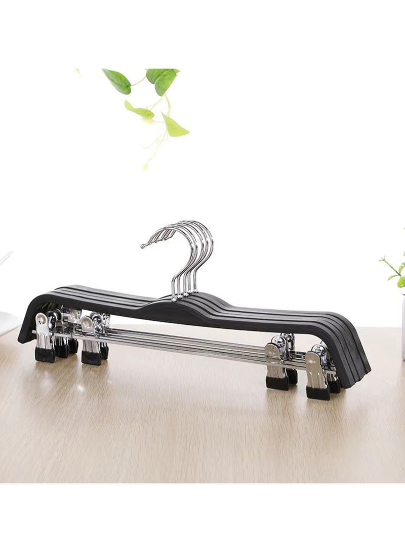 أورتوك 12 قطعة شماعات بلاستيكية سفلية، شماعات ملابس قابلة للتعديل مع شماعات شريطية مانعة للانزلاق، شماعات عرض ملابس موفرة للمساحة، خطاف 360 درجة قابل للفصل للتنورة والسراويل والجينز والسراويل والملابس الداخلية 37 سم - Image 5