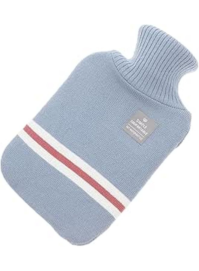 1000ml Hot Water Bottle with Knitted Cover for Cramps and Winter Warmth - Image 1