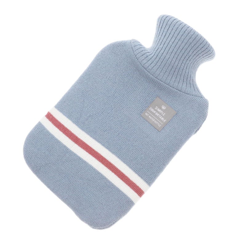 1000ml Hot Water Bottle with Knitted Cover for Cramps and Winter Warmth - Image 2