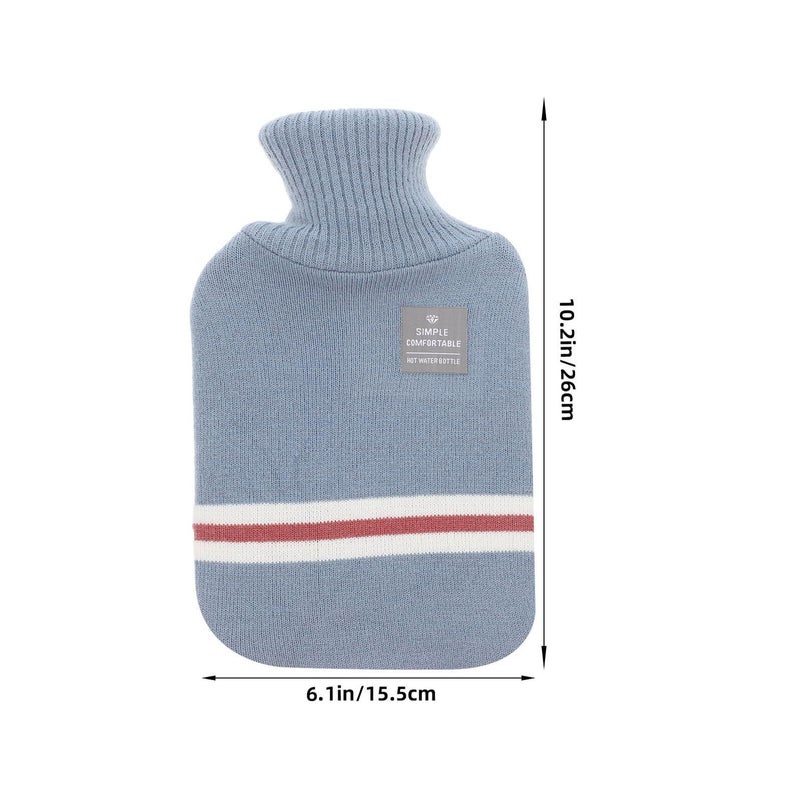 1000ml Hot Water Bottle with Knitted Cover for Cramps and Winter Warmth - Image 3
