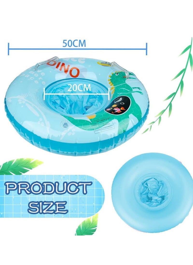 Baby Swimming Ring, Dinosaur Float Swimming Inflatable Ring Helps Baby Learn to Swim and Kick for Kids the Age Of 3-72 Months Blue