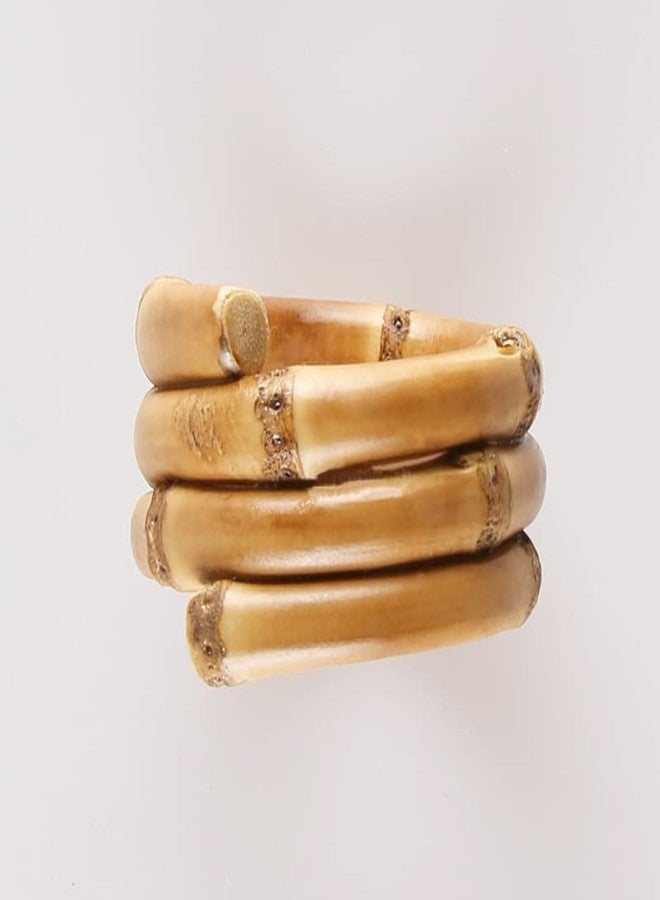 QIAOIDEA Natural Bamboo Napkin Rings Set of 6, Handmade Rattan Napkin Holder Rings for Fathers Day Summer Dinning Table Decoration for Wedding,Banquet,Feast,Christmas,Birthday Party décor - Image 4