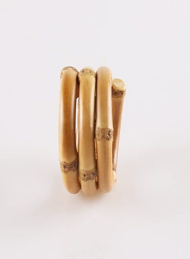 QIAOIDEA Natural Bamboo Napkin Rings Set of 6, Handmade Rattan Napkin Holder Rings for Fathers Day Summer Dinning Table Decoration for Wedding,Banquet,Feast,Christmas,Birthday Party décor - Image 5