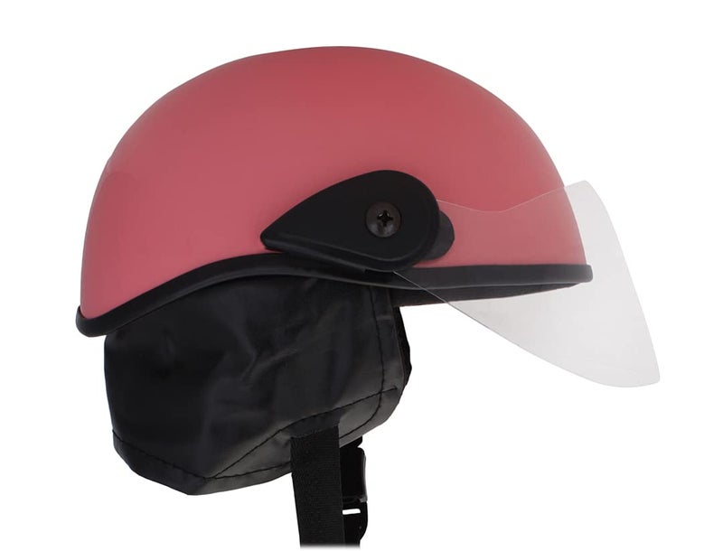 Western Era Stylish Half Face Helmet for Kids || Baby Safety and Comfort || (3-12 Years) (Design 1, Pink Glossy) - Image 5