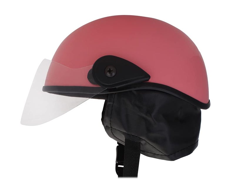 Western Era Stylish Half Face Helmet for Kids || Baby Safety and Comfort || (3-12 Years) (Design 1, Pink Glossy) - Image 2