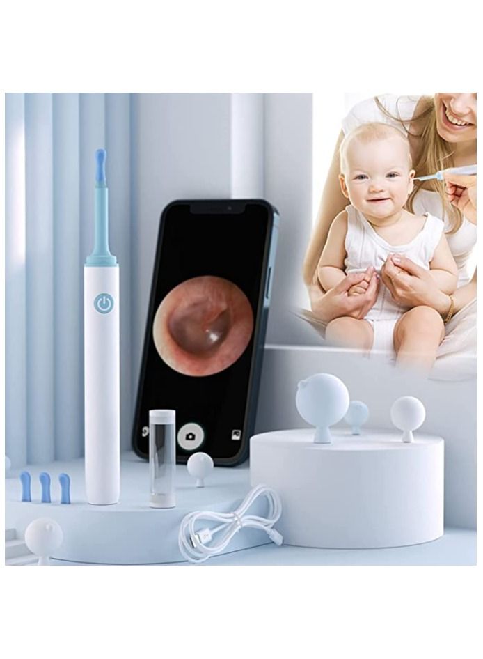 Ear Wax Removal, Ear Scope Earwax Cleaner Tool Kit, with 1080p Fhd Wireless Waterproof Ear Camera, for Iphone, Ipad and Android（white)