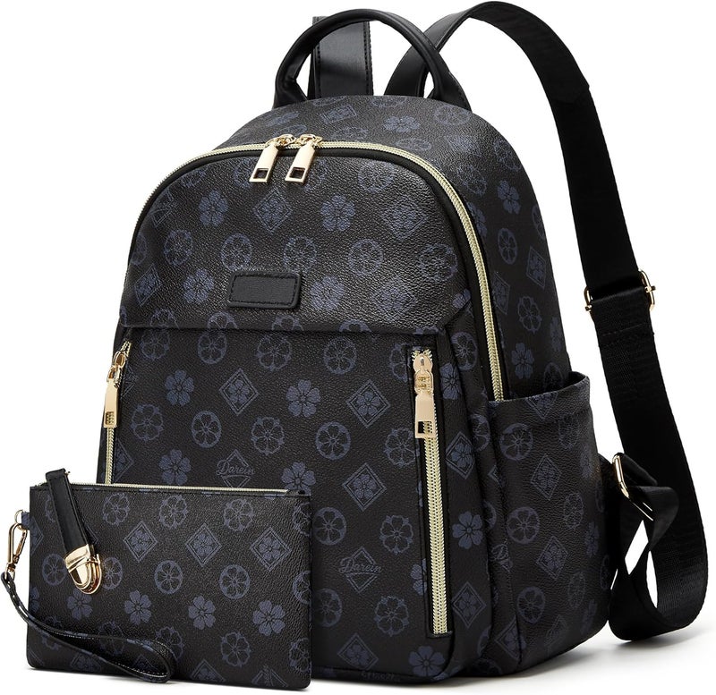 Makes Mini Backpack for Women, Stylish Daypack Purse Handbag Small Casual Daily Travel Bag, Lady Girls Gifts for Work School, 2pcs Sets - Image 1