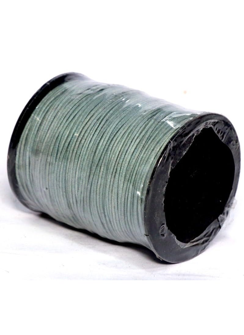 Torex TOREX� 92 Mt, 1mm Thick, Roll Braided Wax Cotton Cord for DIY Jewellery Making, Beading, Art and Craft Work and Handicrafts, (Pack of 1 pcs Light Grey)  - Image 3