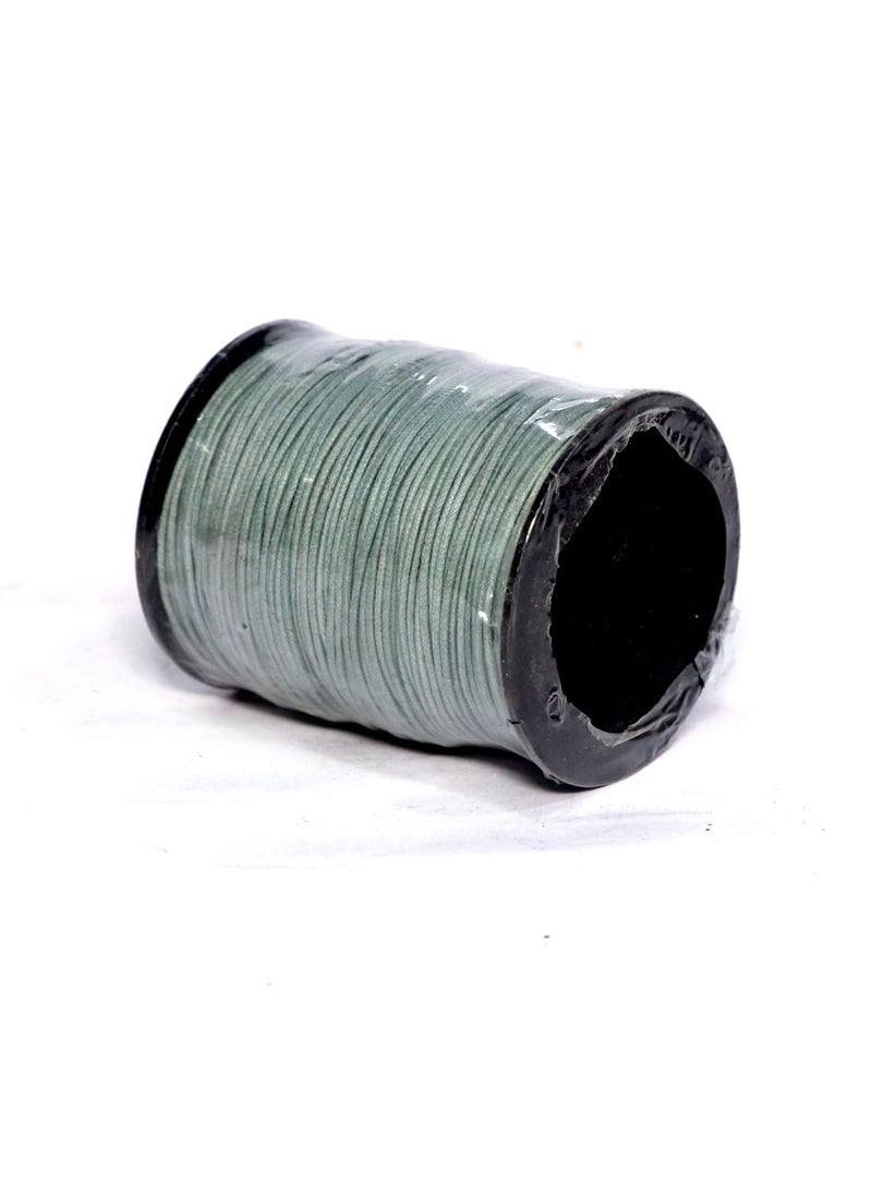 Torex TOREX� 92 Mt, 1mm Thick, Roll Braided Wax Cotton Cord for DIY Jewellery Making, Beading, Art and Craft Work and Handicrafts, (Pack of 1 pcs Light Grey)  - Image 1