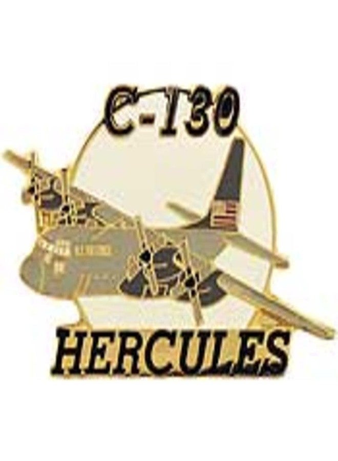 FindingKing C-130 Hercules Airplane Pin, Gold, 1.5 inches