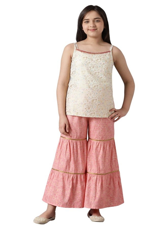 كُرتا وبليزر وتنورة من بوليستر للبنات من أوريليا (22FEG10235A)