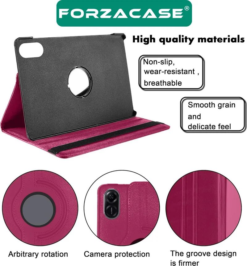 Forzacase Compatible with Honor Pad X9 11.5 360 Degree Rotating Stand Case + Tempered Unbreakable Glass FC012