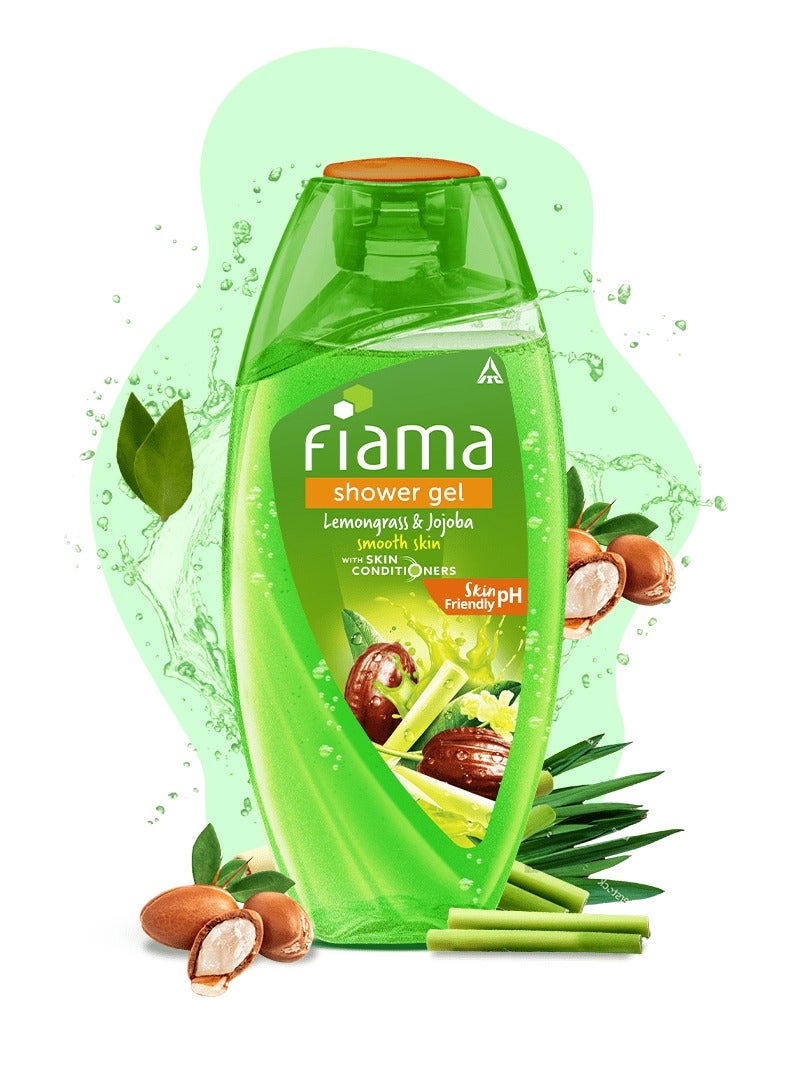 Fiama جل استحمام - الليمون العشبي وزيت الجوجوبا - Image 2