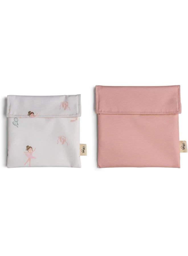 Citron Reusable Sandwich Bag, Fun And Eco - Friendly Sandwich Storage Solution - Ballerina